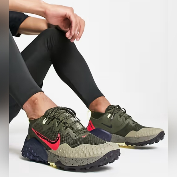 Nike Wildhorse7' Cargo KhakiSiren Red Trail/Running Hiking/Drive Sneaker Mens9.5 - Picture 16 of 16